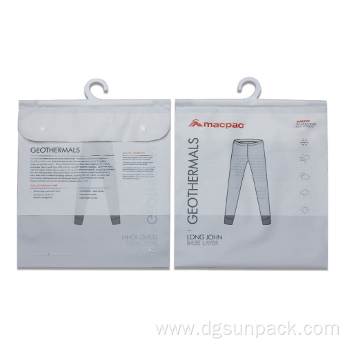 laminated zipper packaging bag with clear window hook